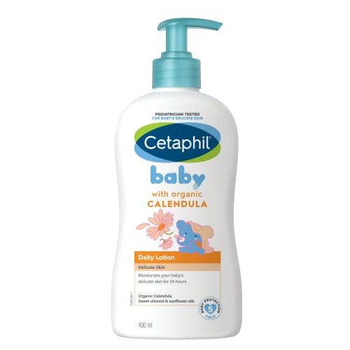 Cetaphil Baby Daily Lotion with Organic Calendula |Vitamin E | Sweet Almond & Sunflower Oils |13.5 Fl. Oz