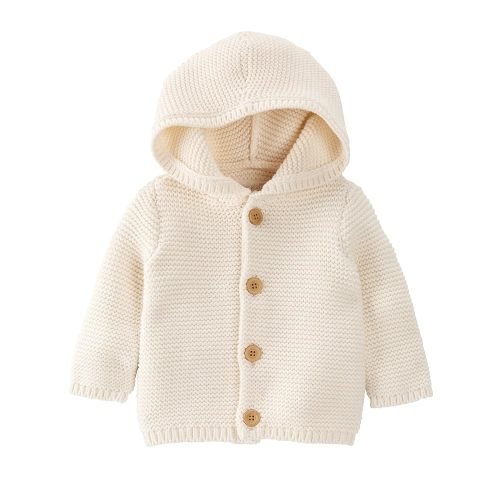 Amazon.com: little planet by carter's unisex-baby Organic Cotton Signature Stitch Cardigan, Sweet Cream, 12 Months: Clothing, Shoes & Jewelry
