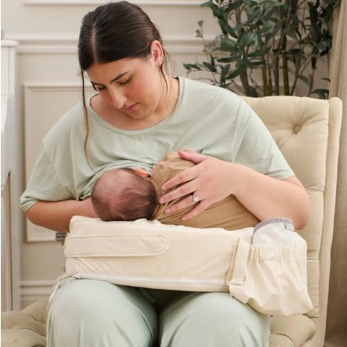 Super Deluxe Oat Nursing Pillow with 100% Organic Cotton Cover