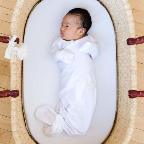 Newborn Knotted Gown - Dove