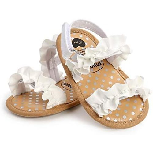 Infant Baby Boys Girls Sandals Summer Baby Wedding Dress Flat Shoes Newborn Crib Shoes First Walkers Prewalkers Shoes