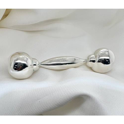 Elegant Silver Plated Baby Rattle for keepsake.