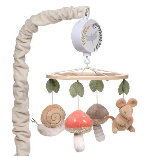 Mushroom Meadow Musical Baby Crib Mobile