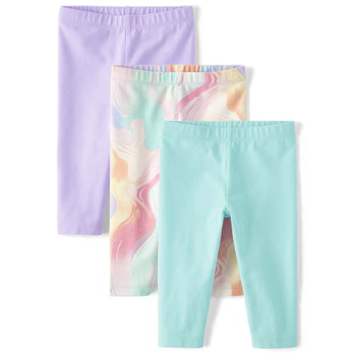 The Children's Place Toddler Girls Assorted Capri Leggings, 3-Pack, Sizes 12M-5T
