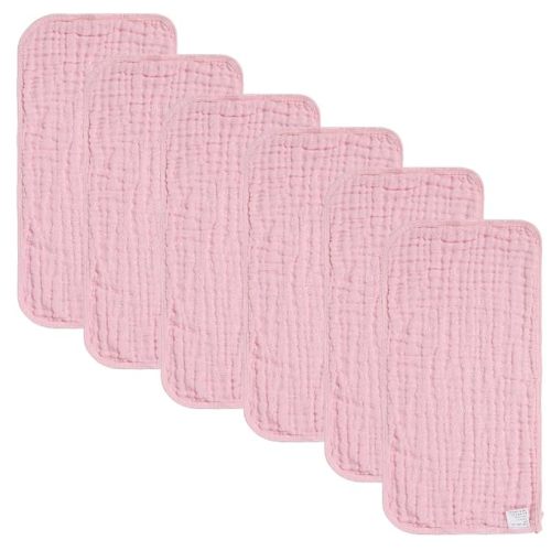 norinori Baby Burp Cloths Muslin Washcloths 6Pack - Muslin Burp Cloths Large 20''x10'' Extra Soft Absorbent Baby Burp Rags for Newborn 100% Cotton for Boys Girls Gift 6 Layers Machine Washable