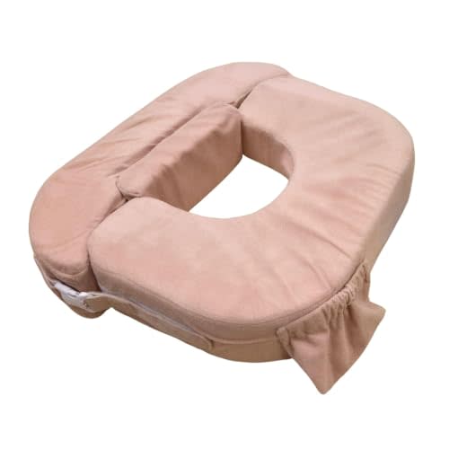 My Brest Friend Twin Nursing Pillow, Enhanced Comfort - Soft Rose | Ergonomic Breastfeeding Pillow for Ultimate Support - Fits Plus Size - Adjustable Nursing Pillow with Handy Side Pocket