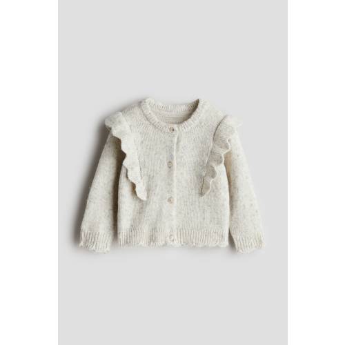 FLOUNCE-TRIMMED CARDIGAN