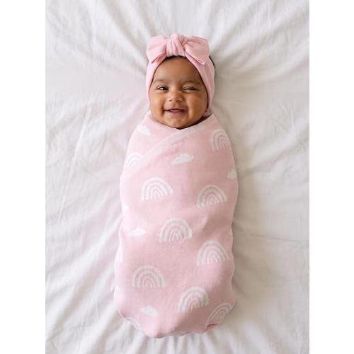 Rainbow Jacquard Baby Blanket, 30"x40" Two-Sided Breathable Throw Blanket for Boys and Girls, Newborn Infant Toddler Ideal for Gift