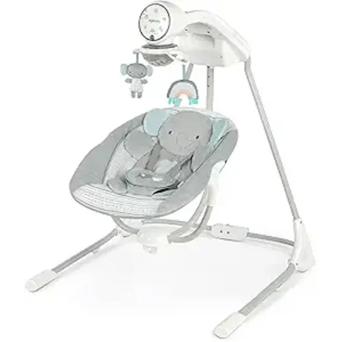 Ingenuity InLighten 5-Speed Baby Swing - Van Elephant