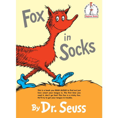 Dr. Seuss, Hardcover Book, Large Print Edition, Fox in Socks