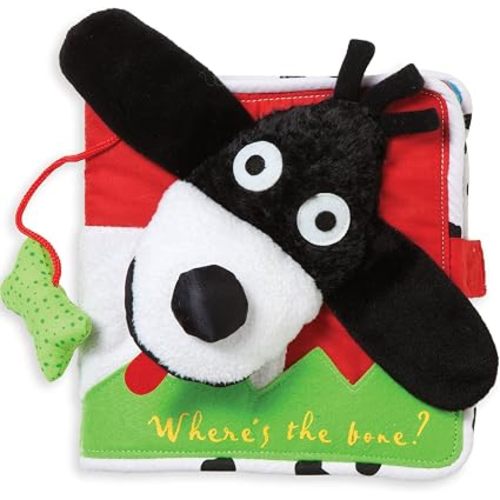 Manhattan Toy Soft Activity Book with Tethered Toy, Where's The Bone?
