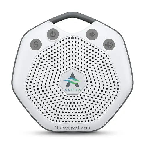 Adaptive Sound Technologies LectroFan Alpha Portable Sleep Sound Machine - Rechargeable White Noise Machine for Crib, Stroller, Car Seat & More - 7 Non-Looping Sounds - for Travel, Bedroom, Nursery