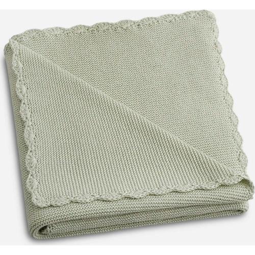 Cotton Knit Blanket, Green
