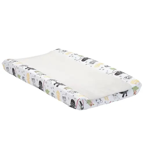 Lambs & Ivy Star Wars Classic Changing Pad Cover - Yoda/Darth Vader/R2-D2/C-3PO