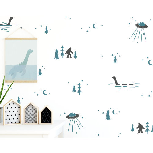 Mythical Legend Decals - Paranormal Creature, Mythical Creature Decals, Forest Decal, Folklore Decor, Urban Legends Decals, Sasquatch Decals