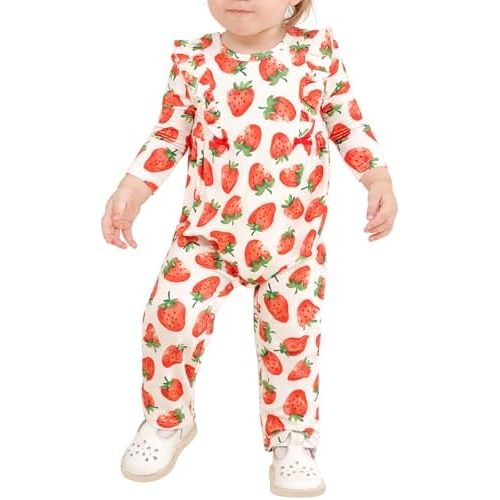 Baby Girl Zipper Outfits Toddler Long Sleeve Jumpsuit for Newborn Infant Clothes,Viscose Made from Bamboo