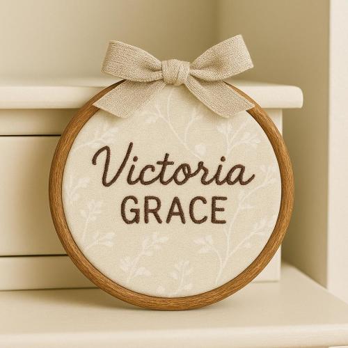 Personalized Embroidered Baby Announcement Sign, Baby Birth Announcement, Hospital pictures sign, Baby Name Sign, Baby Shower Gift