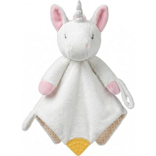 BEREST Unicorn Baby Sleep Soother 4-in-1 Sound Machine with Heartbeat & White Noise|Security Blanket & Pacifier Holder|Soothing Plush Toy for Newborns|Perfect Baby Registry Essential