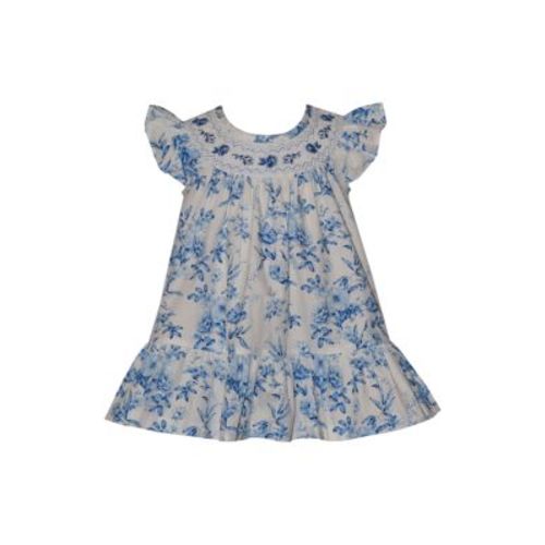 Baby Girls Toile Smocking Dress