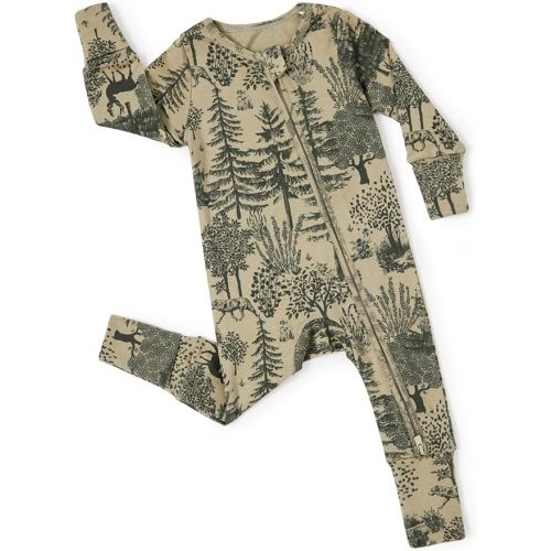 PATPAT Baby Clothes with Premium Soft Wool, Footie Pajama for Baby Boy Girl, Tencel Lyocell Romper Sleeper with 2-Way Zipper