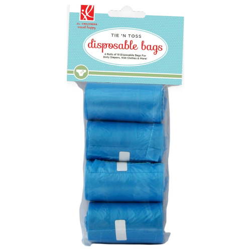 J.L. Childress Tie N' Toss Disposable Diaper Bag Sacks for Baby Diapers & Pet Waste, 60 Count. Fresh Scent.