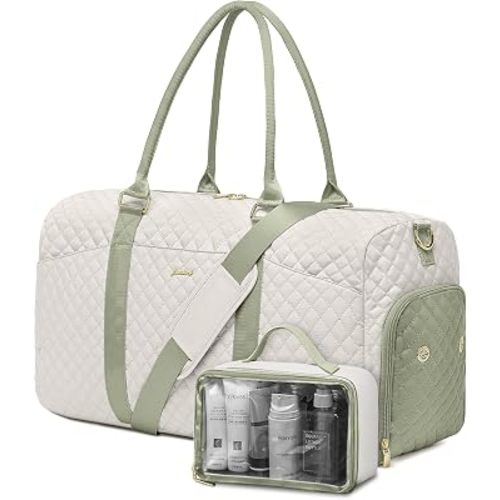 Women Weekender Travel Duffle Bag: Travel Duffel Overnight Bags with Shoe Compartment Large Carry on Tote with Toiletry Bag Weekend Traveling Yoga Gym Hospital Bag for Women with Wet Pocket