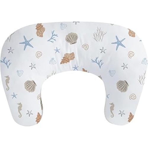 Little Grape Land Nursing Pillow for Infants, Breastfeeding Pillows, Baby Support Pillow for Nursing, Bottle Feeding, Tummy Time with Machine Washable Cover & Breathable Filling, Shell