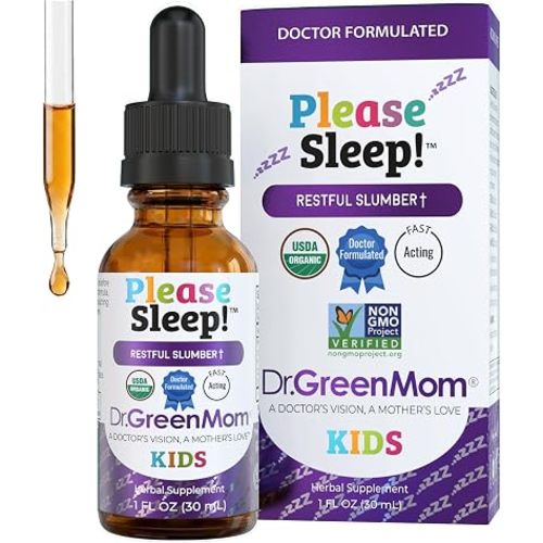Dr. Green Mom Please Sleep! Kids Sleep Support — Melatonin Free Liquid Drop