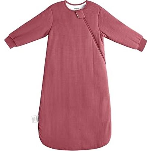 Rayon Made from Bamboo Sleep Sack 0-6 Months Long Sleeve Newborn Sleep Sack 0-3 Months 1.5 Tog Winter Baby Wearable Blanket With 2-Way Zipper Unisex Sleeping Bag for Babies