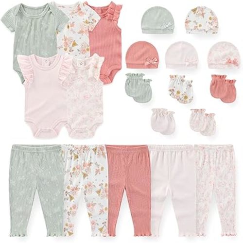 Unisex Baby Boy Girl Bodysuits Sets 20 Pack Cotton Casual New Born Clothes Comfort Infant Outfit Essentials