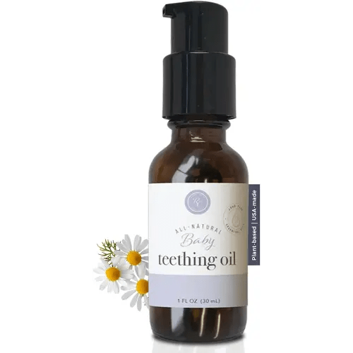 Rowe Casa Organics Baby Teething Oil, Natural Baby Teething Relief with Chamomile and Copaiba, Naturally Relieving and Soothing to Help Ease Discomfort, 1 Fl Oz