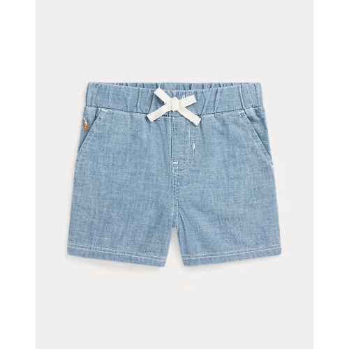 Indigo Cotton Chambray Short