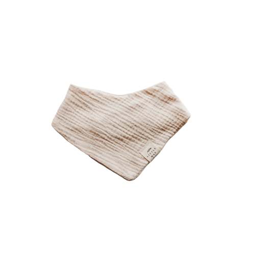 Oat Beige Neutral Baby Bandana Bib Snap Closure