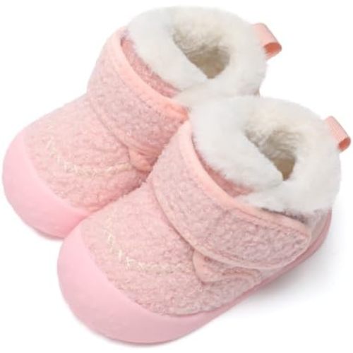 Scurtain Baby Booties Girl Boy Warm Fleece Boots Infant Warm House Slippers