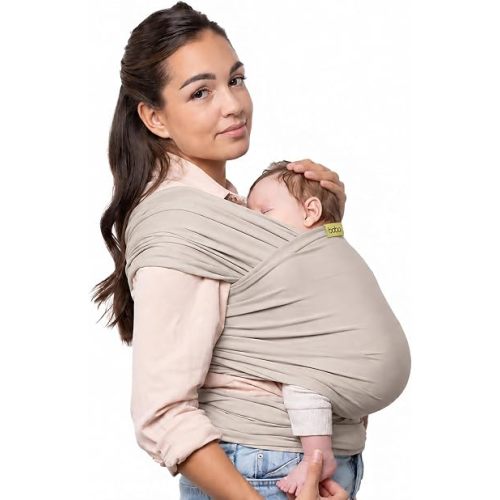 Boba Baby Wrap Carrier - Stretch Cotton Newborn Sling, Beige