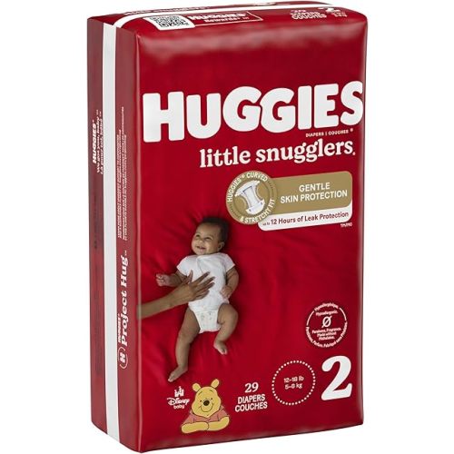 Huggies Little Snugglers Baby Diapers, Size 2, 29 Ct