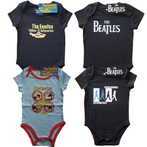 The Beatles Baby Vests - Kids Rock Band Clothing Tops T Shirts -  Logo Iconic Design Baby Bodysuits Baby Grows