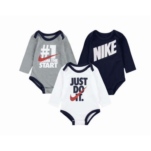 Baby's 3-Pack Happy Logo Bodysuit Set - Blue Multi - Size Newborn