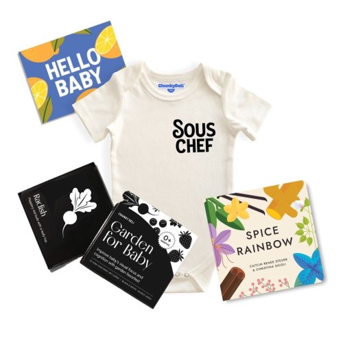 Gourmet Sous Chef Baby Gift Bundle: Cards, Book & Bodysuit – Chunky Deli