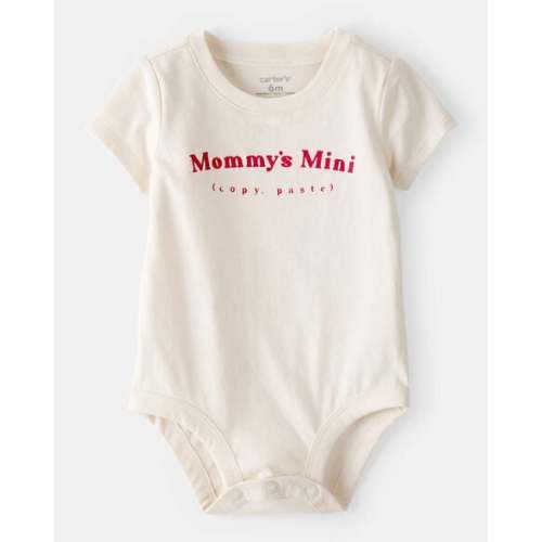 Baby 'Mommy's Mini' Short-Sleeve Graphic Bodysuit - Cream | Carter's