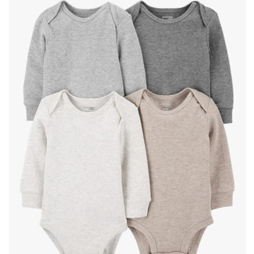 Simple Joys by Carter's Baby 4-Pack Long-Sleeve Thermal Bodysuit