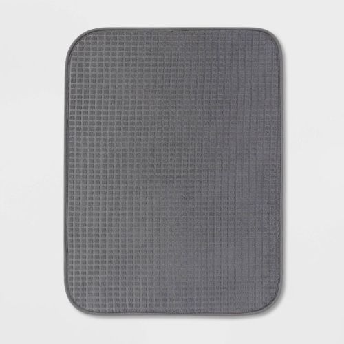 18"x 24" Drying Mat Dark Gray - Brightroom™: Polyester Dish Mat, Machine Washable