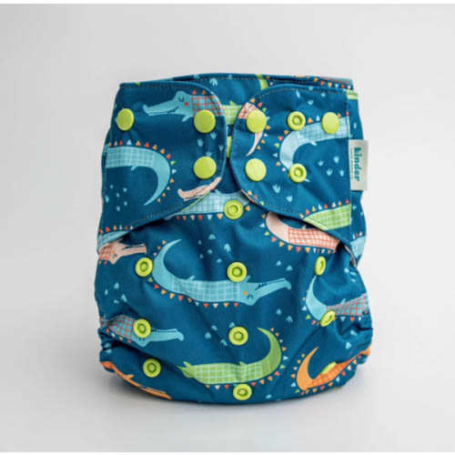 Animals and Insects: Essentials Pocket Cloth Diaper with Athletic Wicking Jersey, Grows with your Baby