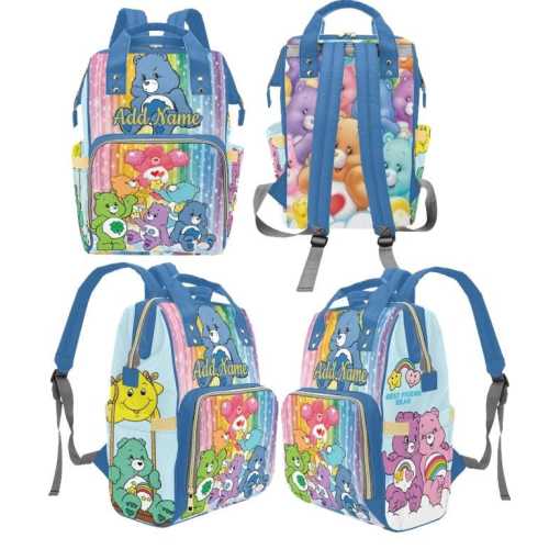 CUSTOM PERSONALIZED Bear Diaper Bag  | Custom Backpack | Custom Diaper Bag | Baby Shower | Care Bear Diaper Bag | Personalized Diaper Bag