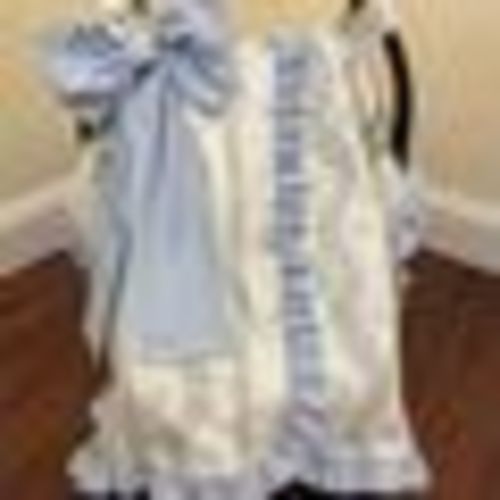Stripe and Vines Blue and Green Car Seat Canopy with Large Bow and Ruffle, Monogrammed Car Seat Tent, Personalized Baby Shower Gift