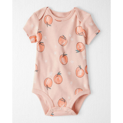 Baby Girl Organic Cotton Bodysuit in Peach Print - Little Planet | Carter's
