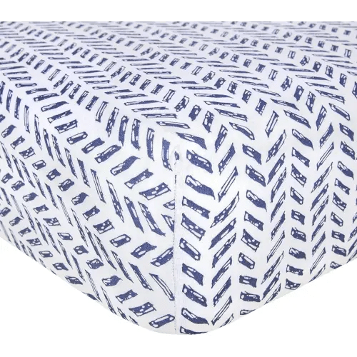 Burt's Bees Baby Pattern Fitted Crib Sheet Organic Cotton BEESNUG - Guide The Way Prints, Fits Unisex Standard Bed and Toddler Mattress, Infant Essentials, 52 x 28 Inch 1-Pack