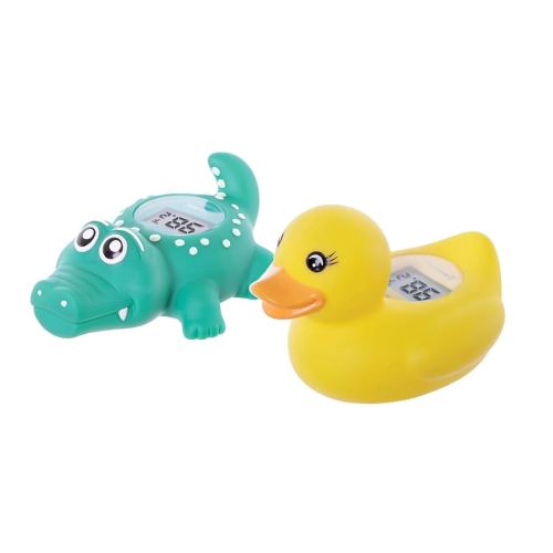 Dreambaby Duck + Croc Baby Bath Thermometer - Instant Read Digital Thermometer for Water and Room Temperature