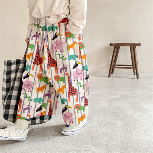 Baby & Kids Animal Stripe Pattern Pants