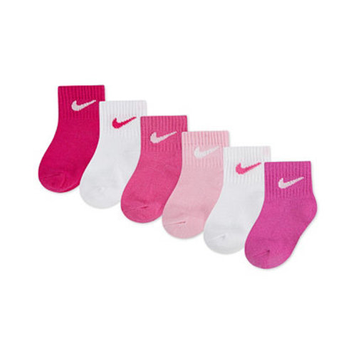 Baby and Toddler Boys' and Baby Girls' Swoosh Ankle Socks, 6-Pack